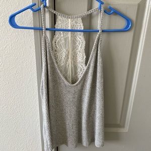 Abercrombie & Fitch Cropped Lace Back Tank